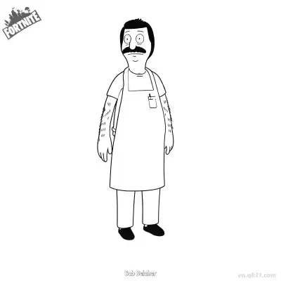 Free printable Bob Belcher 02 Coloring Page - Free PDF Printable Fortnite Coloring Sheets coloring page